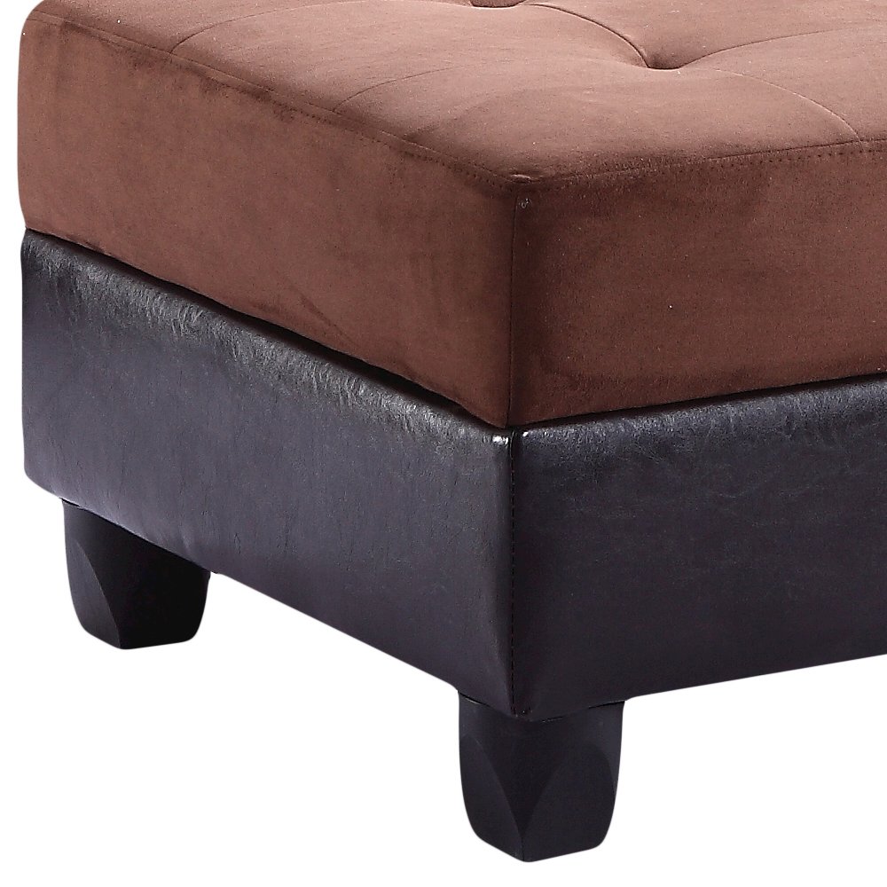 Glory Furniture Gallant Ottoman in Chocolate Color. Picture 2