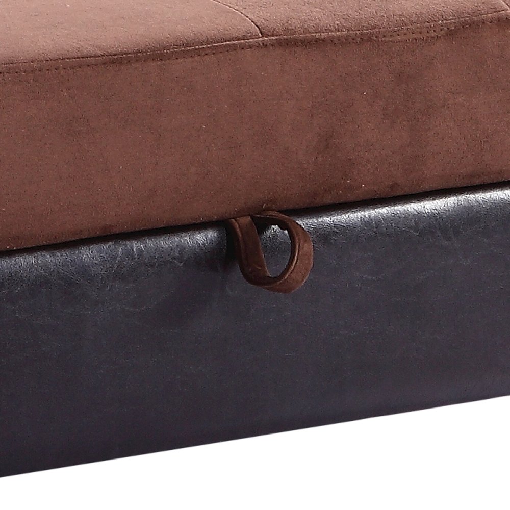 Glory Furniture Gallant Ottoman in Chocolate Color. Picture 4