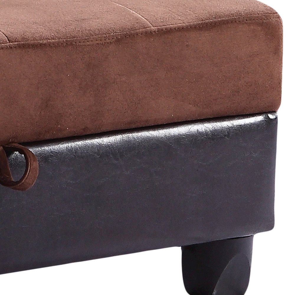 Glory Furniture Gallant Ottoman in Chocolate Color. Picture 5