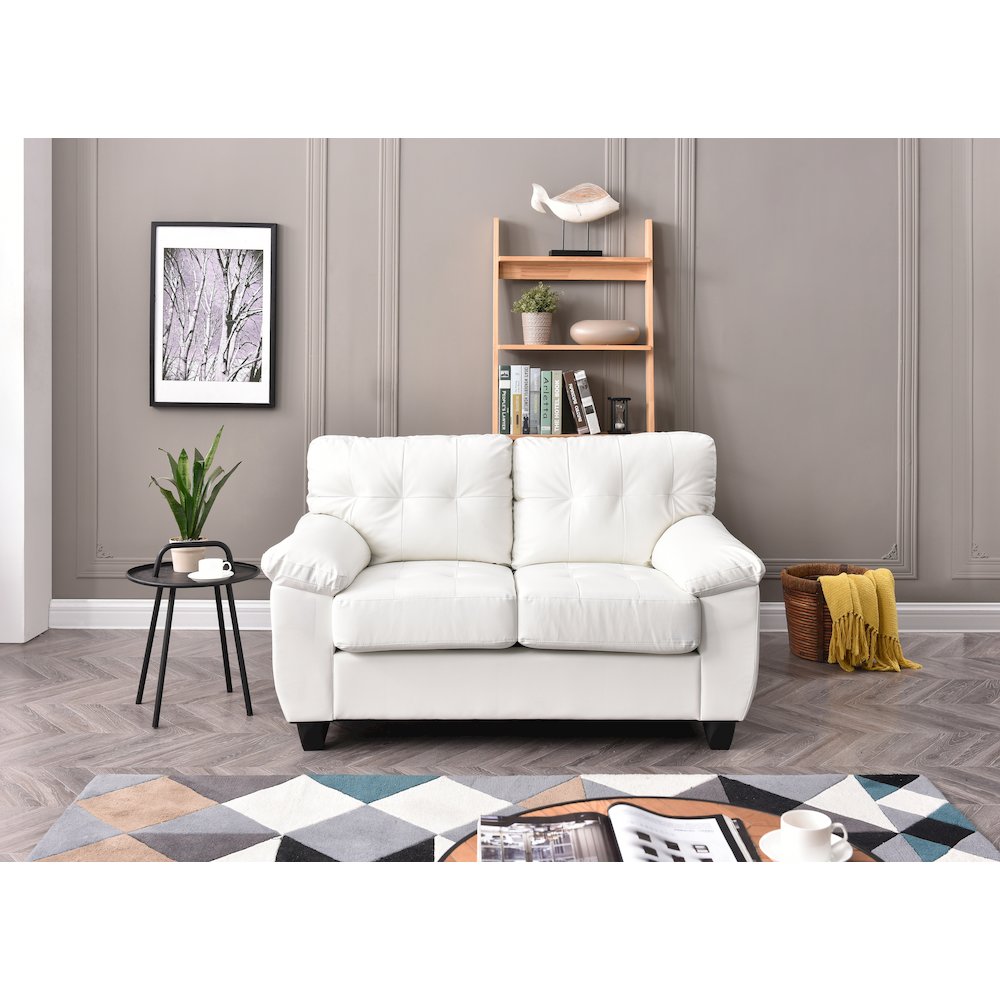 Glory Furniture Gallant Loveseat in White Color. Picture 5