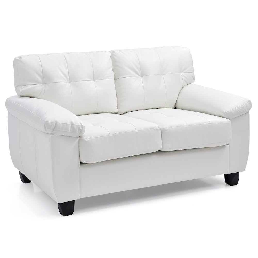 Glory Furniture Gallant Loveseat in White Color. Picture 1
