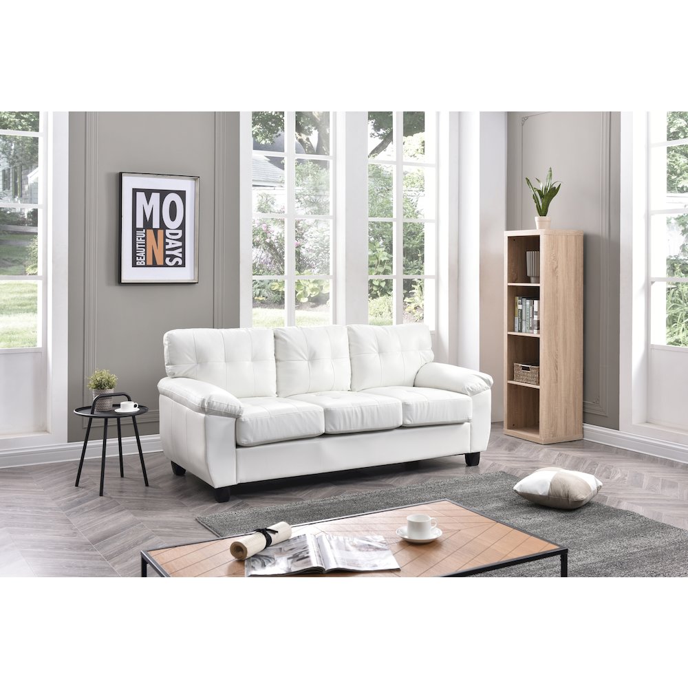 Glory Furniture Gallant Sofa in White Color. Picture 5