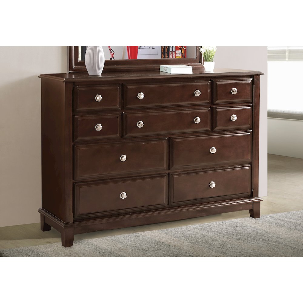 Glory Furniture Ashford Dresser in Cappuccino Color. Picture 2