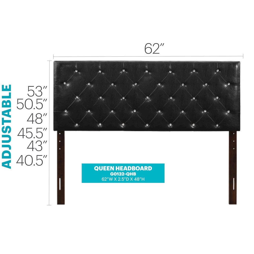 Glory Furniture Super Nova Queen Headboard in Black Color. Picture 7