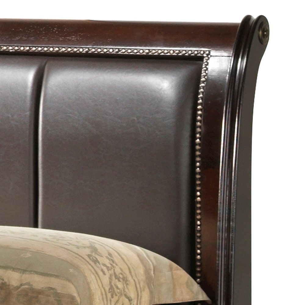 Glory Furniture LaVita King Storage Bed in Cappuccino Color. Picture 14