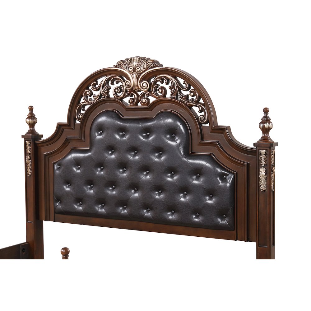 Glory Furniture Lyon Queen Bed in Classic Cherry Color. Picture 11