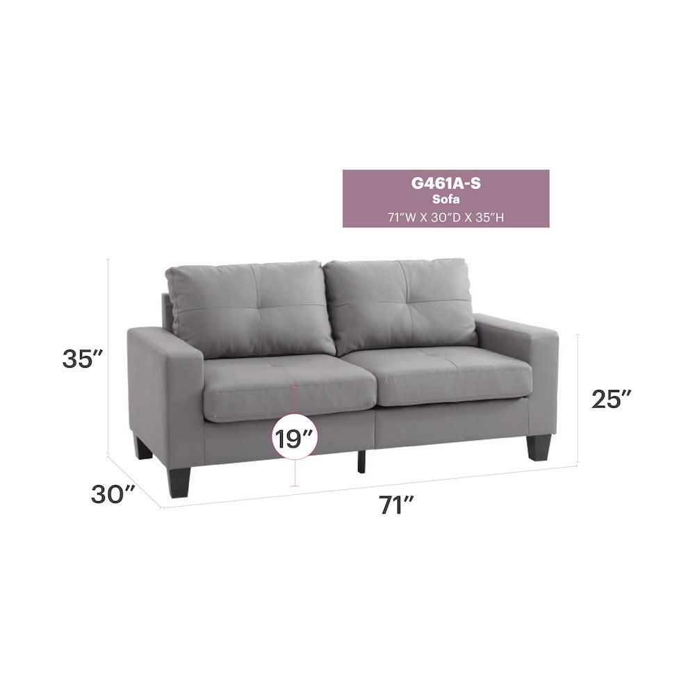 Glory Furniture Newbury   Newbury Modular Sofa, Gray. Picture 7