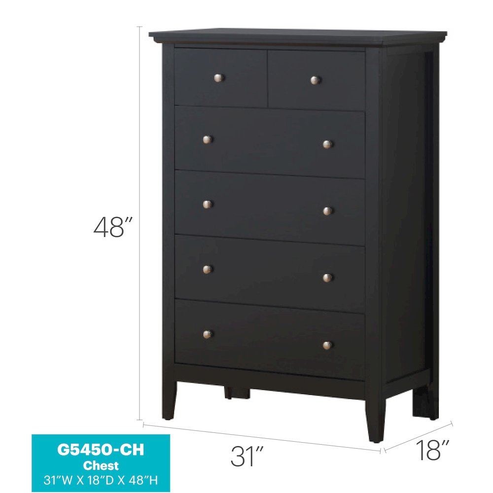 Glory Furniture Hammond Chest in Black Color. Picture 8