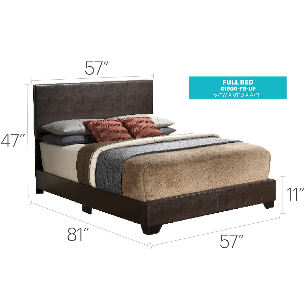 Glory Furniture Aaron Full Bed in Cappuccino Color. Picture 3