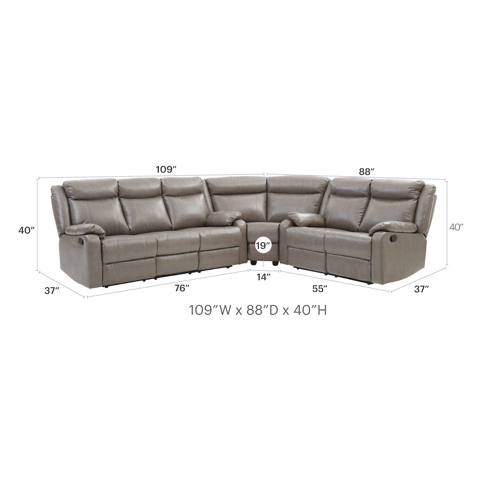 Glory Furniture Ward Sofa in Gray Color. Picture 8