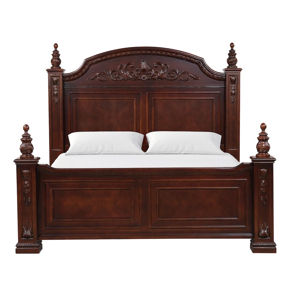 Glory Furniture Lyndon Full Bed in Classic Cherry Color. Picture 6