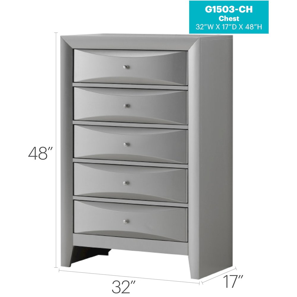 Glory Furniture Marilla Chest in Champagne Color. Picture 8