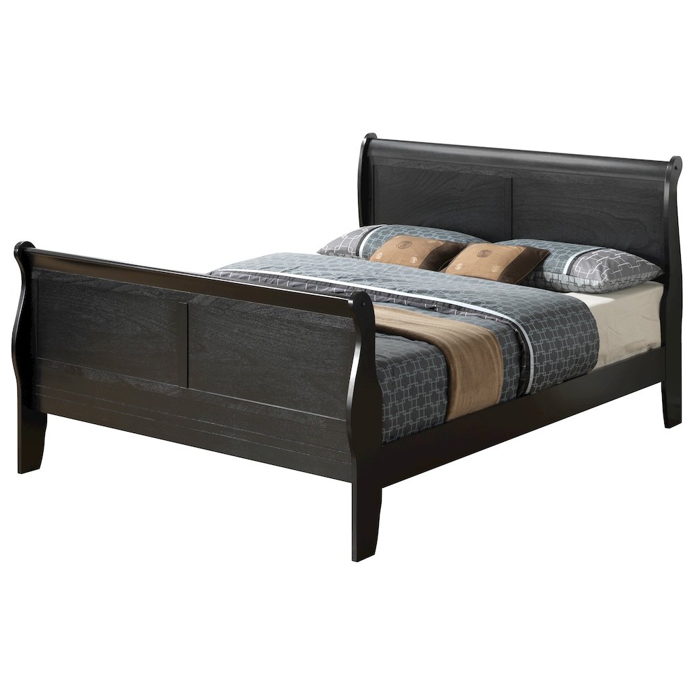 Glory Furniture Louis Phillipe Full Bed in Black Color. Picture 2