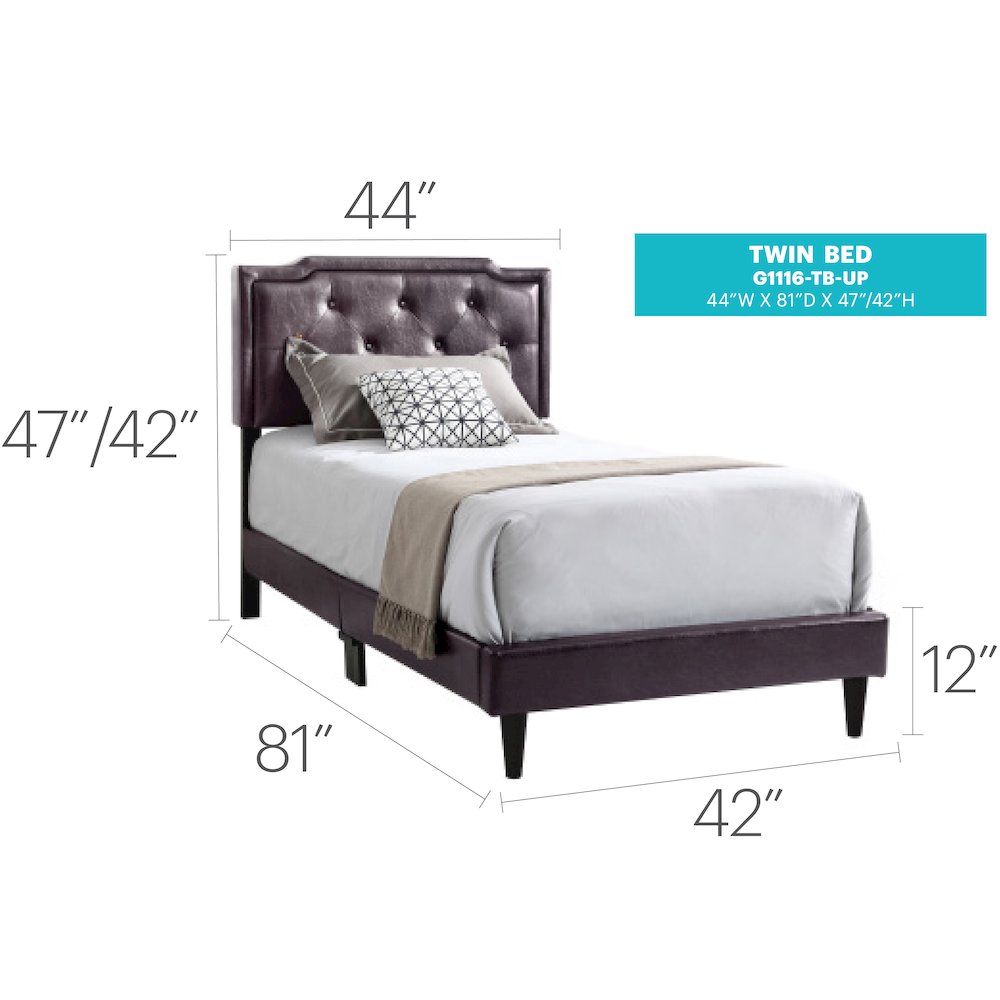 Glory Furniture Deb Twin Bed in Cappuccino Color. Picture 8