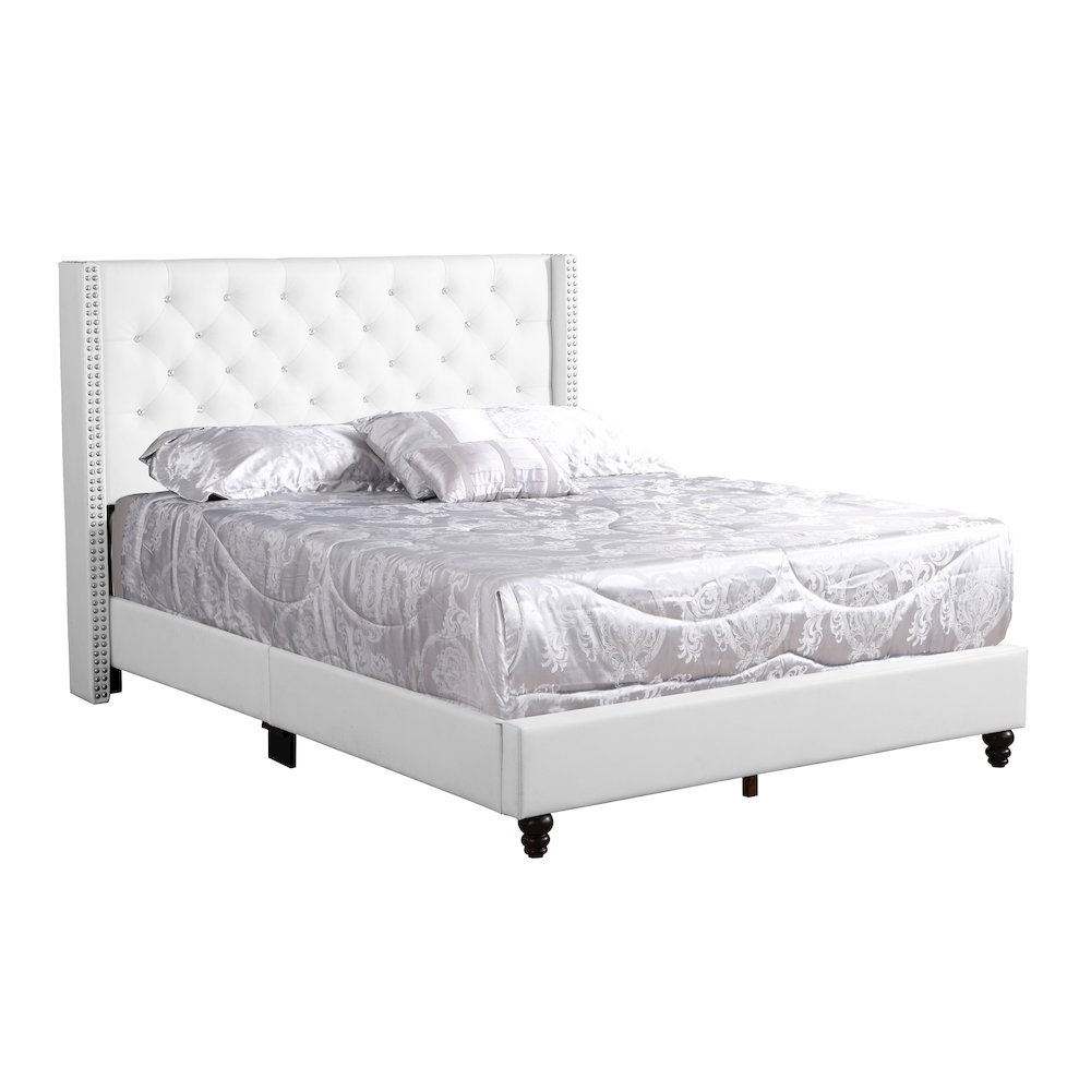 Glory Furniture Julie Full Bed in White Color. Picture 5