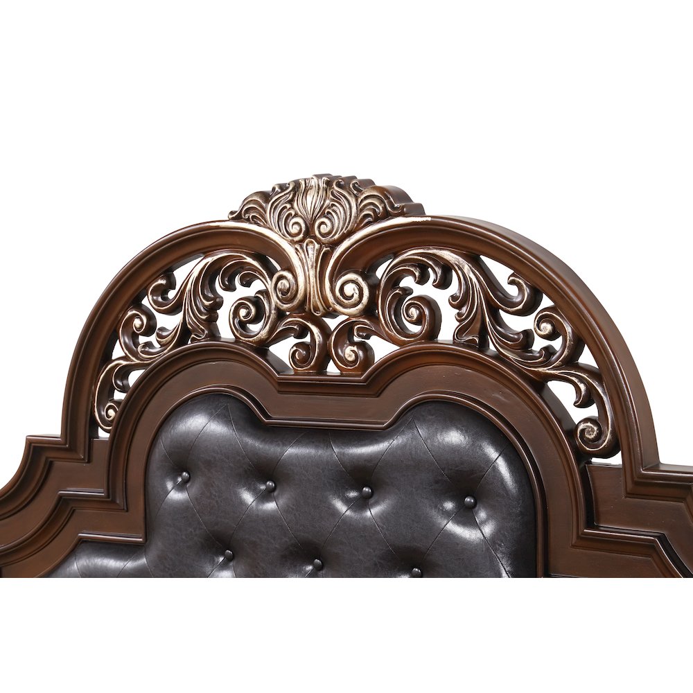 Glory Furniture Lyon Queen Bed in Classic Cherry Color. Picture 15