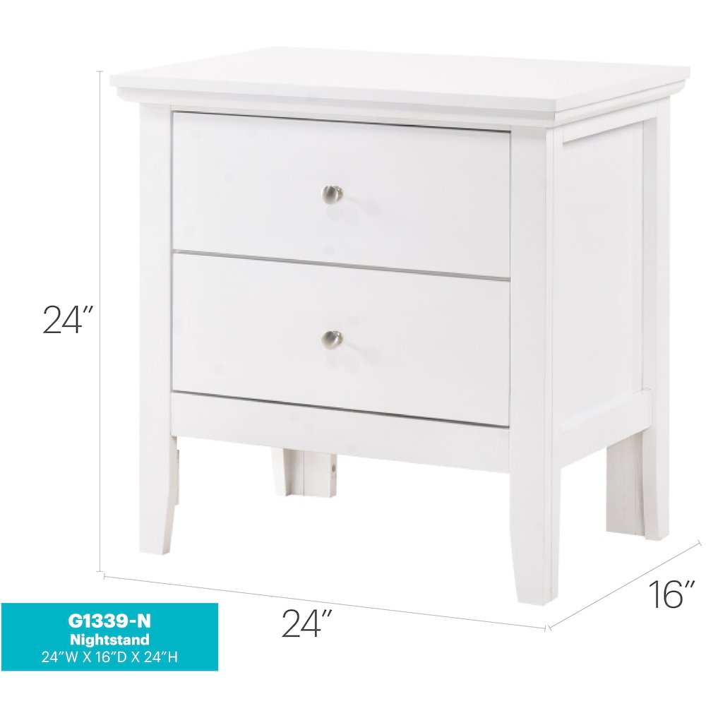 Glory Furniture Primo Nightstand in White Color. Picture 6