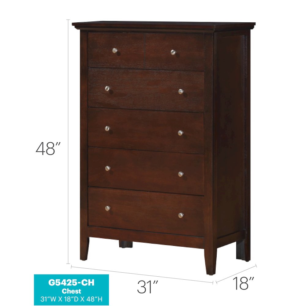 Glory Furniture Hammond Chest in Cappuccino Color. Picture 7
