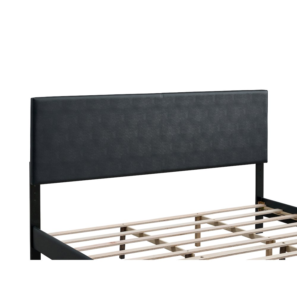 Baron King Size Platform Bed, Black. Picture 4