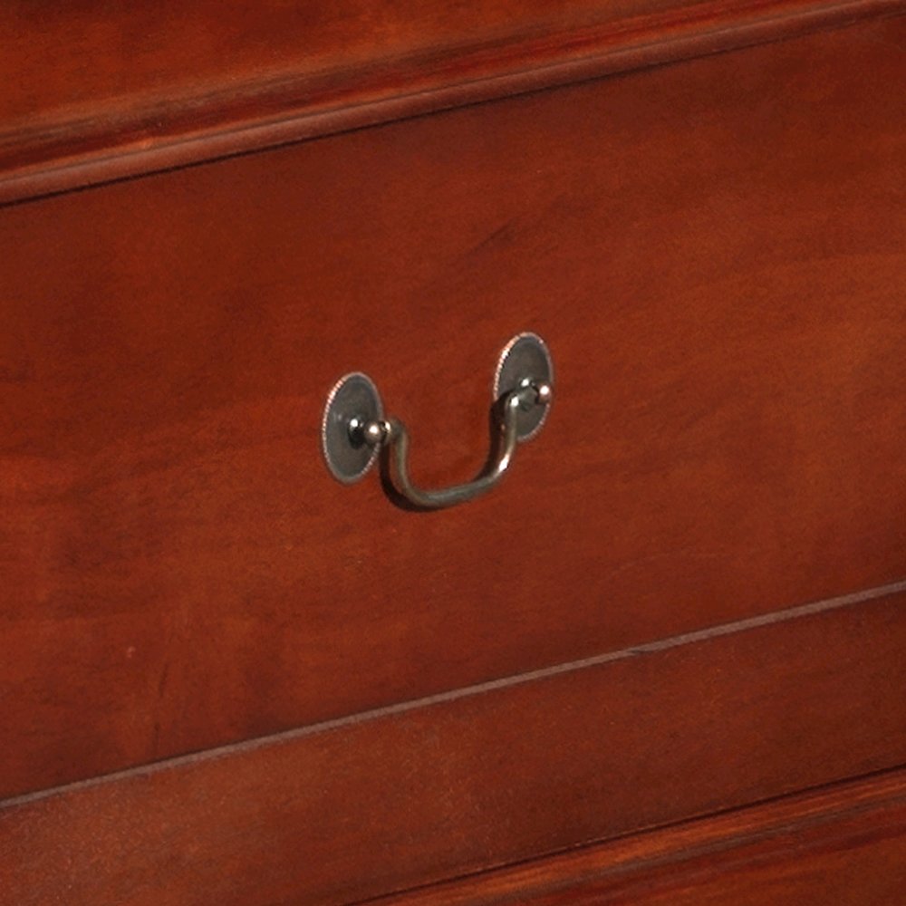 Glory Furniture Louis Phillipe King Storage Bed in Cherry Color. Picture 14