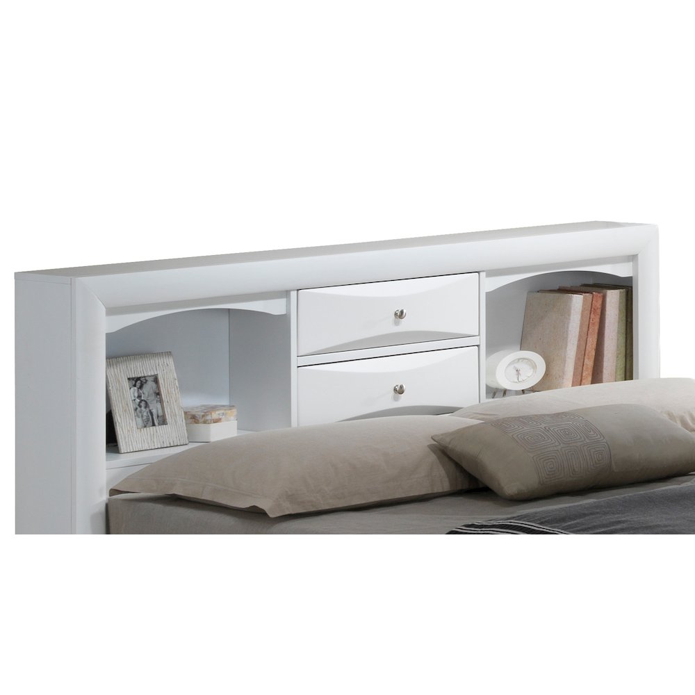 Glory Furniture Marilla Full Storage Bed in White Color. Picture 6