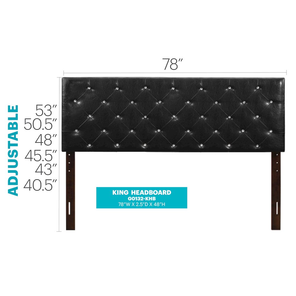 Glory Furniture Super Nova King Headboard in Black Color. Picture 4
