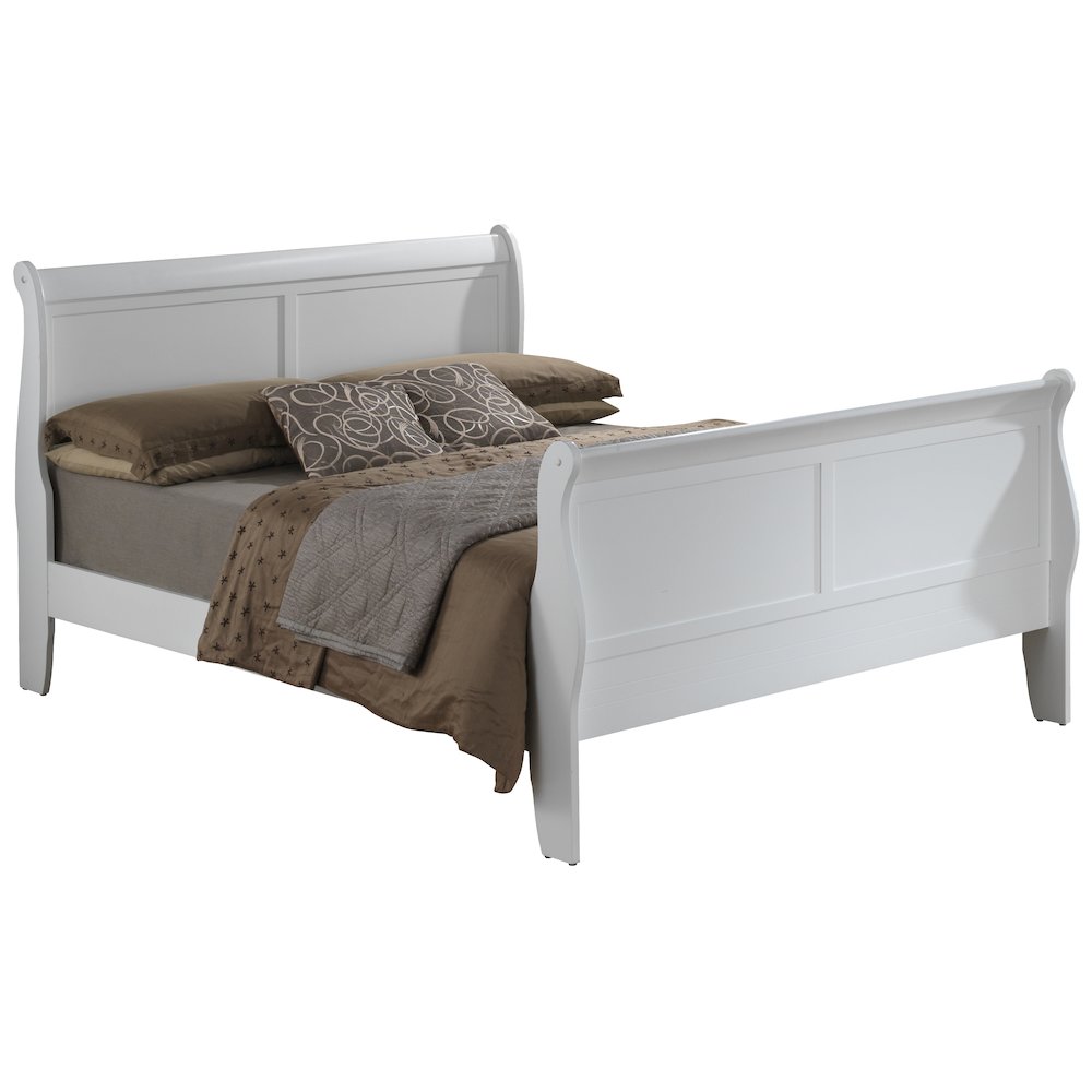 Glory Furniture Louis Phillipe Full Bed in White Color. Picture 2