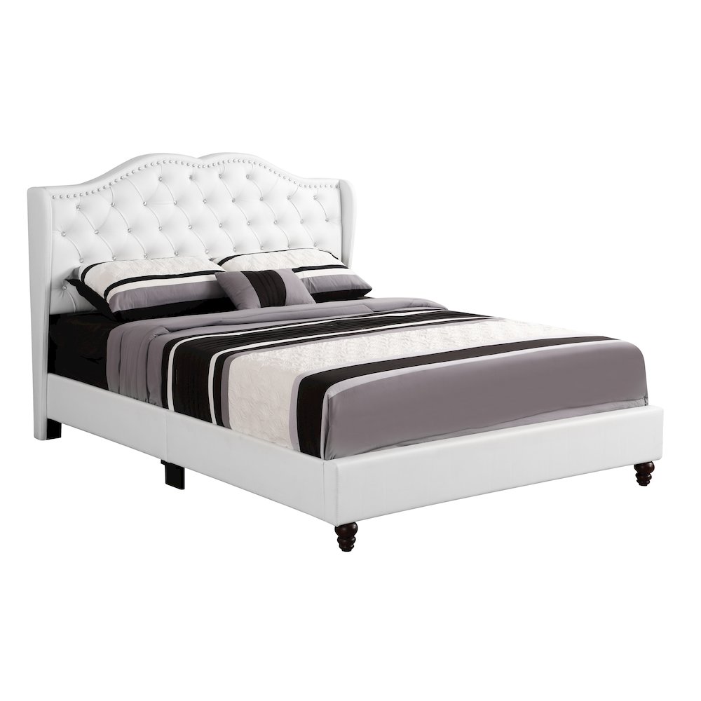 Glory Furniture Joy Full Bed in White Color. Picture 6