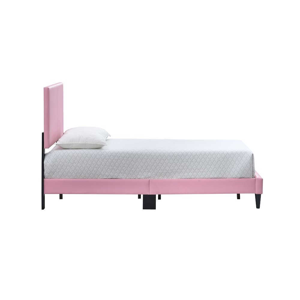 Baron Twin Platform Bed, Pink. Picture 3