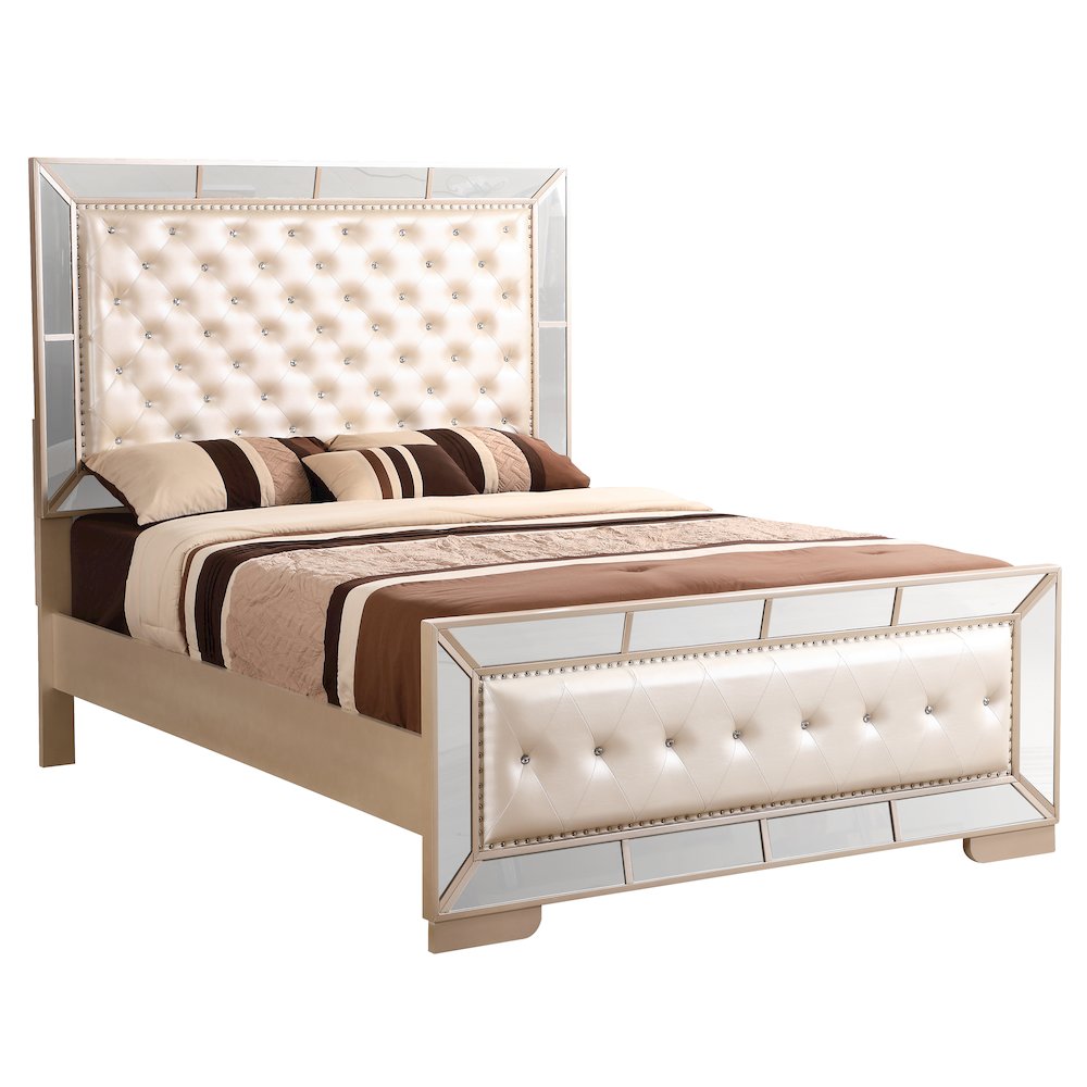 Glory Furniture Hollywood Hills Full Bed in Pearl Color. Picture 6