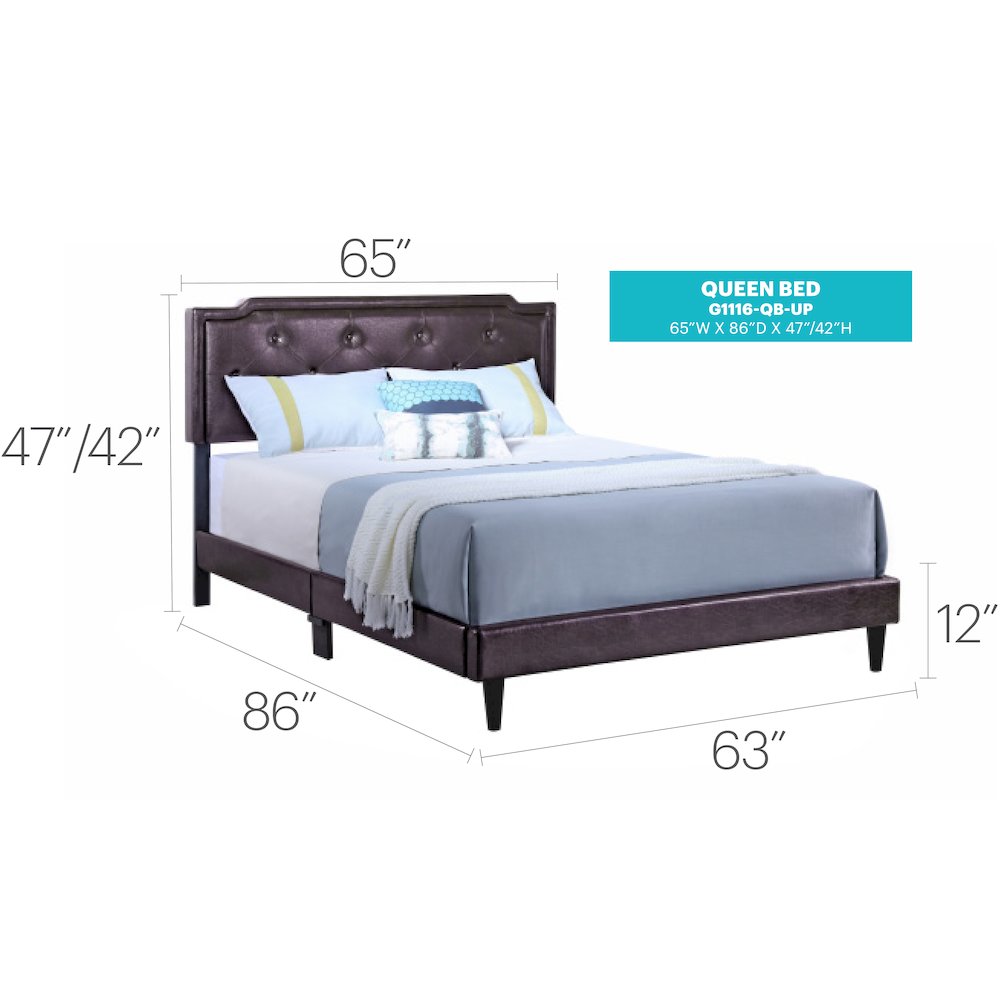 Glory Furniture Deb Queen Bed in Cappuccino Color. Picture 8