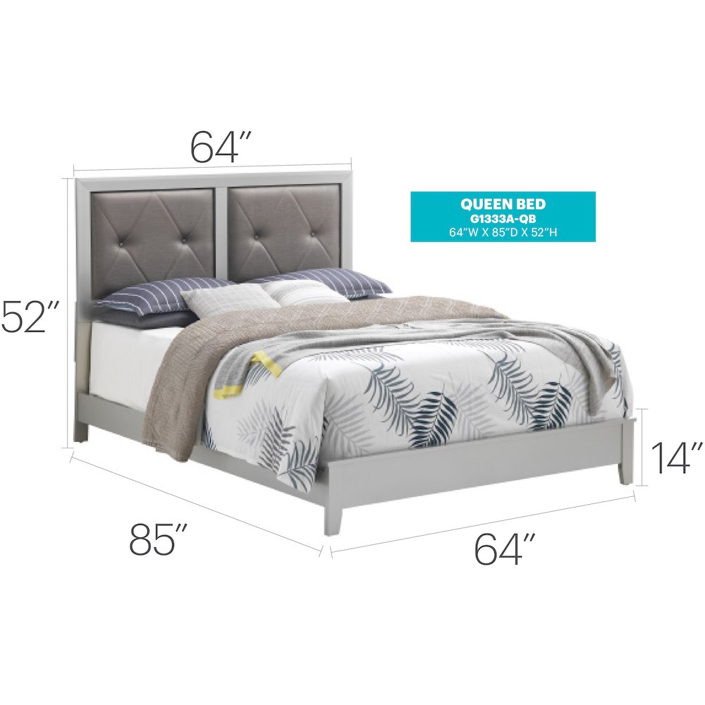 Glory Furniture Primo Queen Bed in Champagne Color. Picture 7