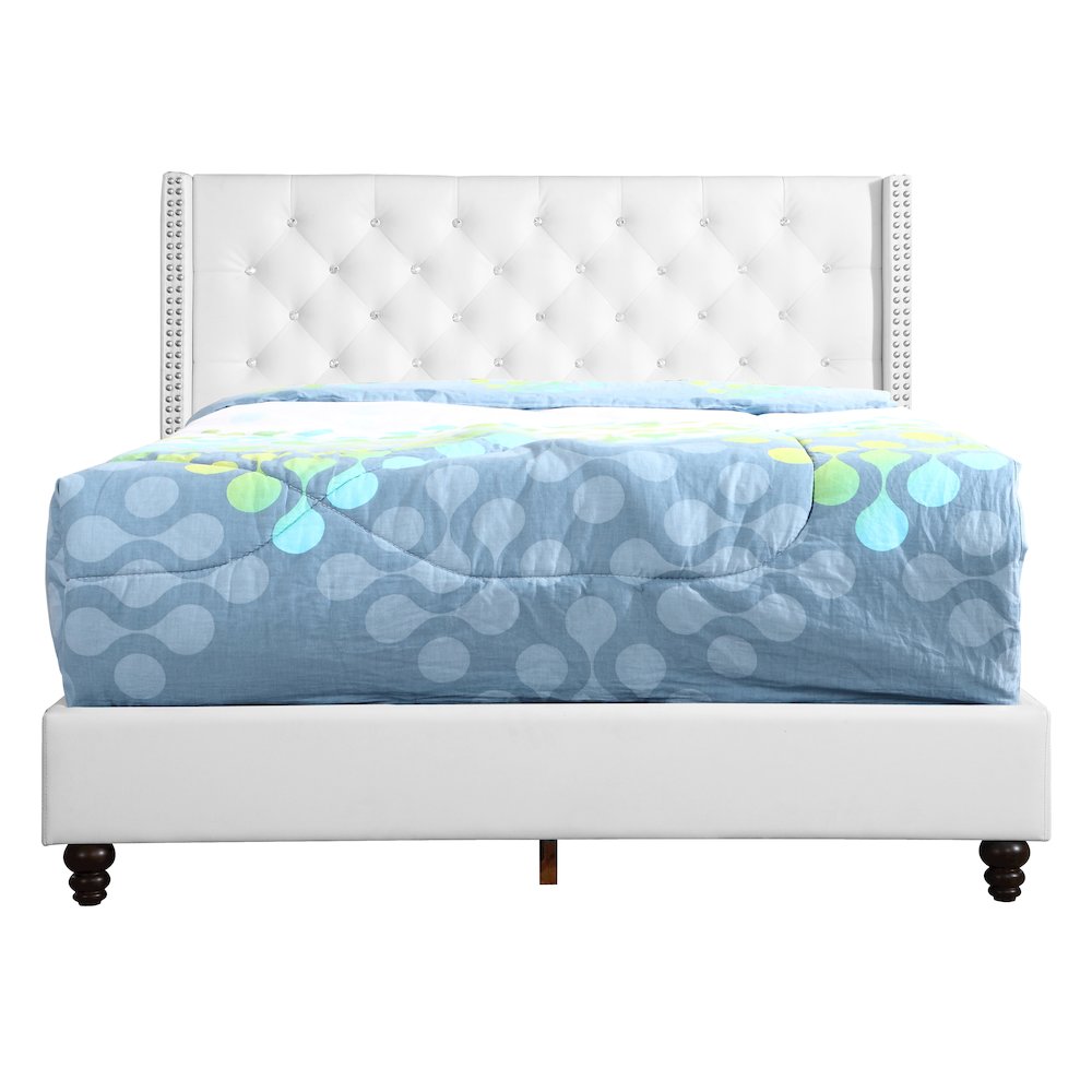 Glory Furniture Julie Full Bed in White Color. Picture 8