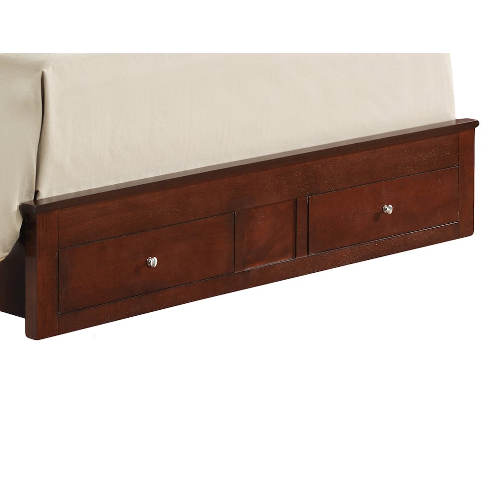 Glory Furniture Burlington King Storage Bed in Cherry Color. Picture 13