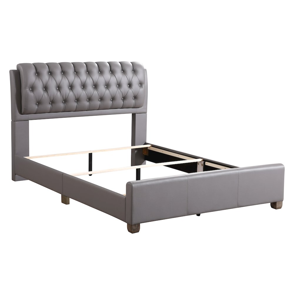 Glory Furniture Marilla Full Bed in Light Grey Color. Picture 10