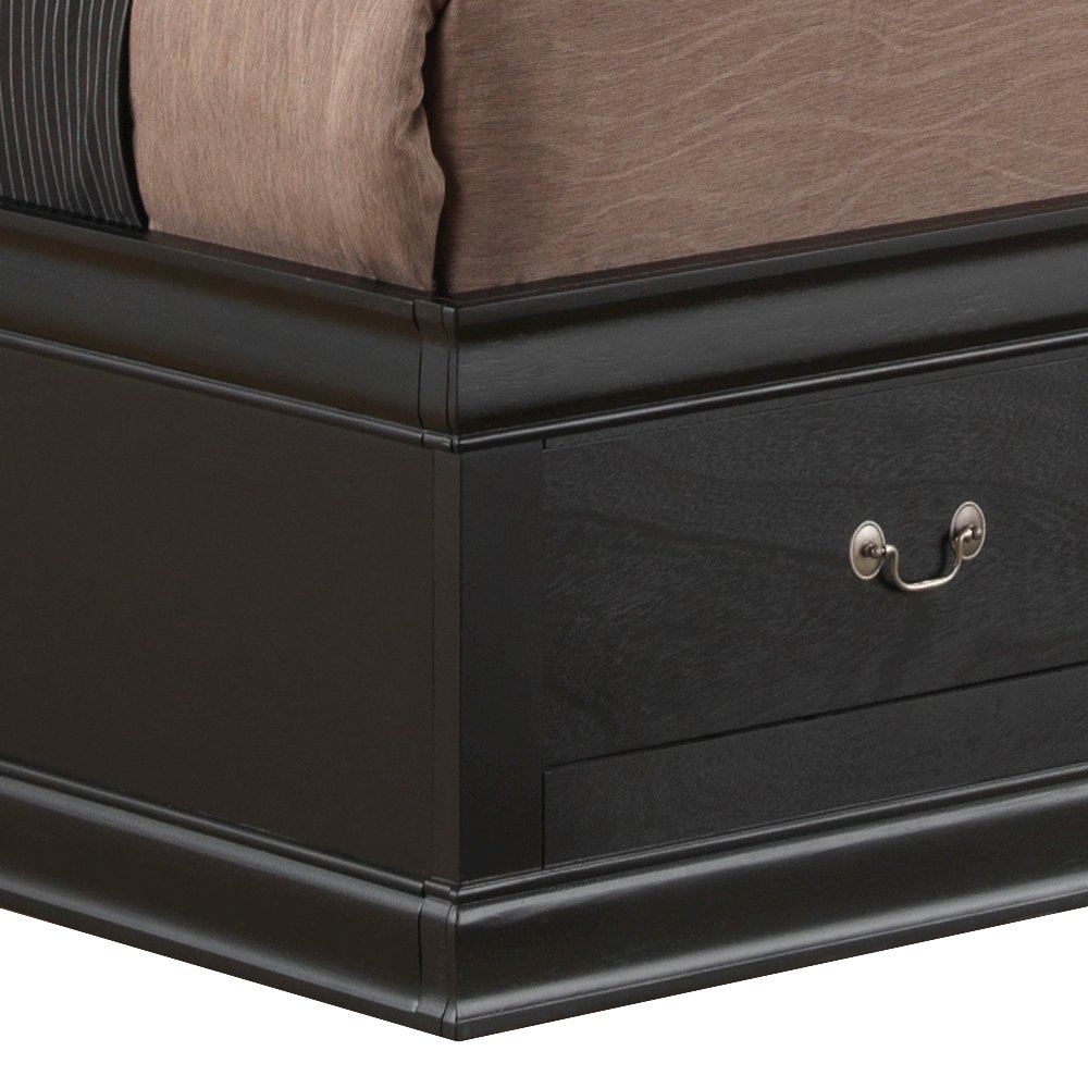 Glory Furniture Louis Phillipe King Storage Bed in Black Color. Picture 14