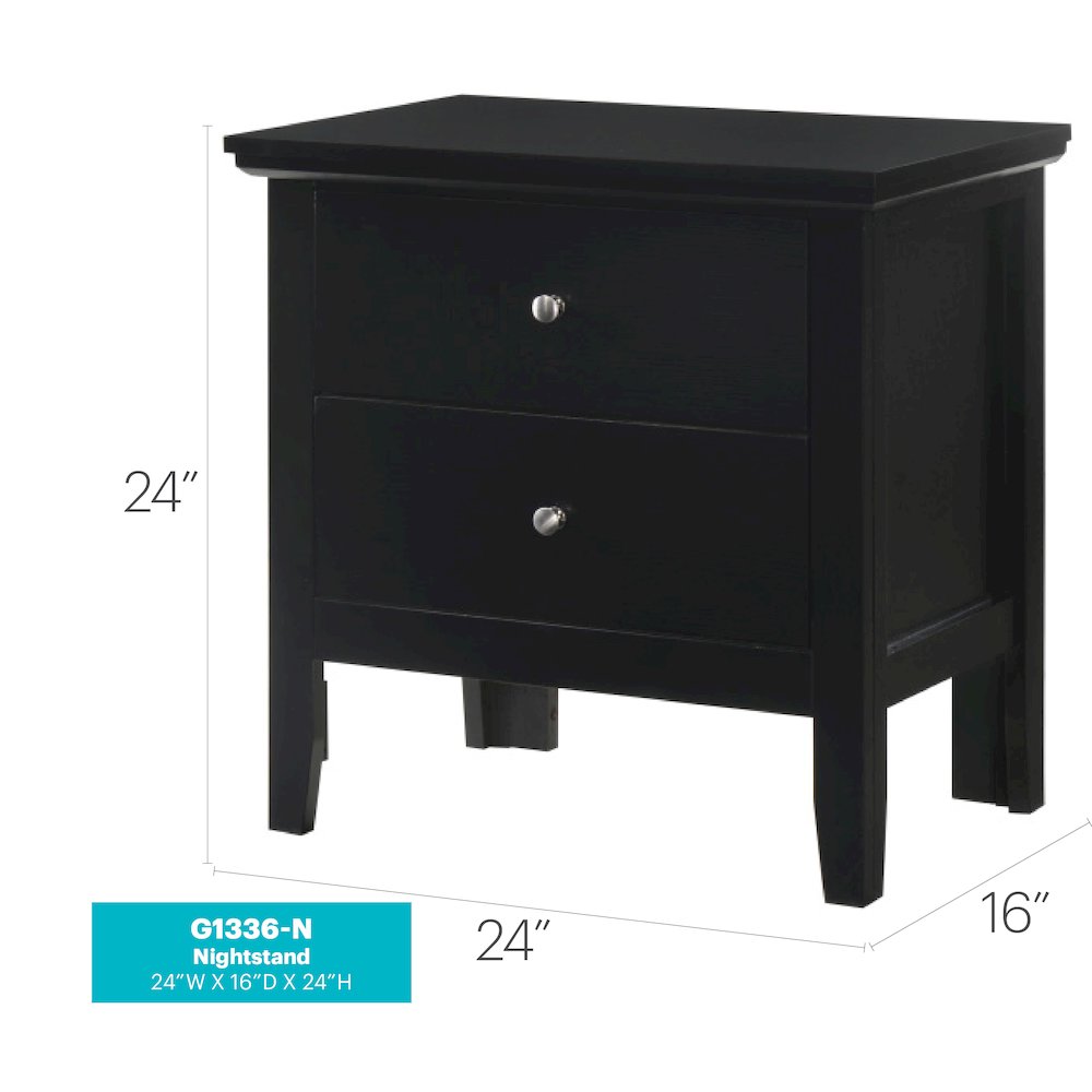 Glory Furniture Primo Nightstand in Black Color. Picture 6
