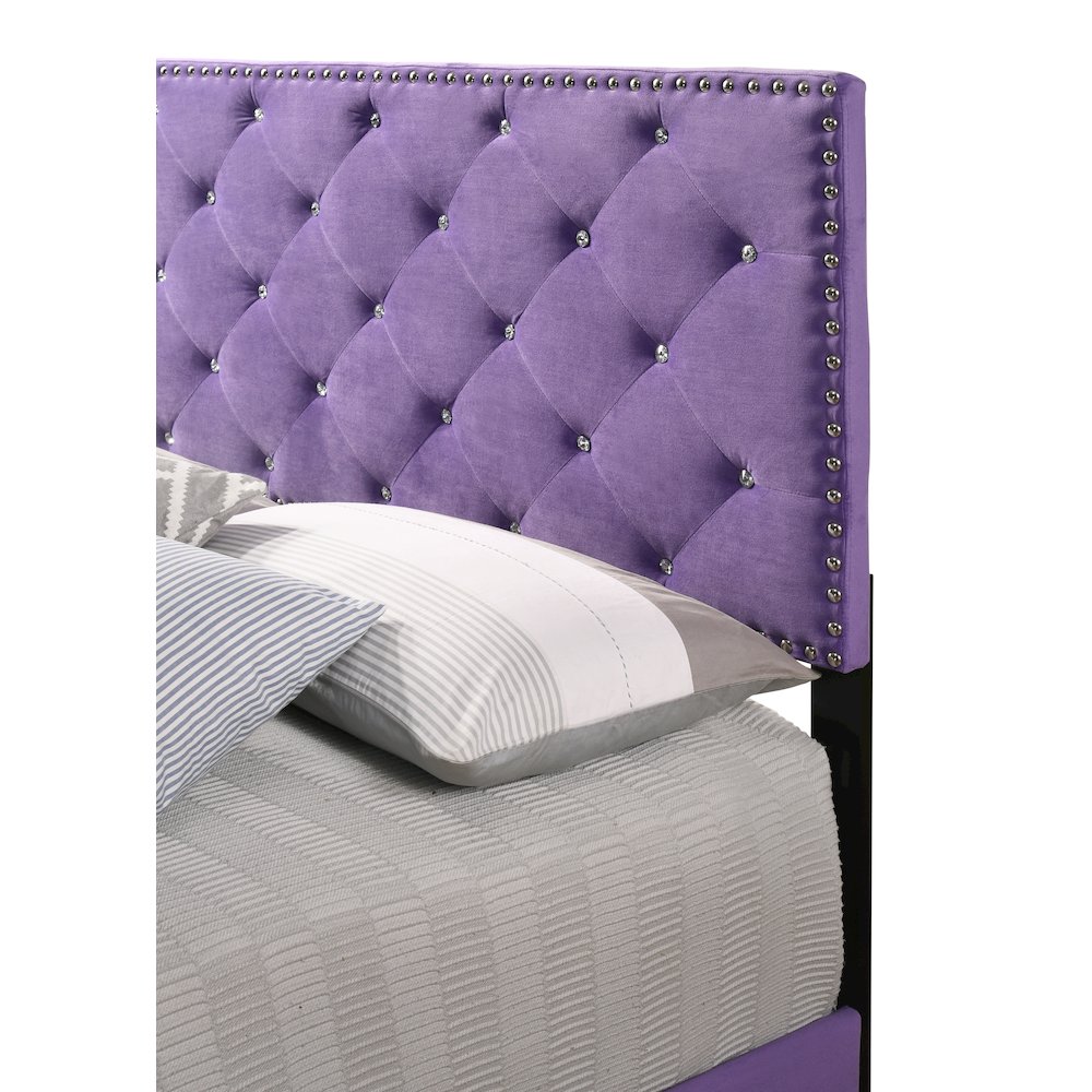 Glory Furniture Suffolk Full Bed in Purple Color. Picture 12