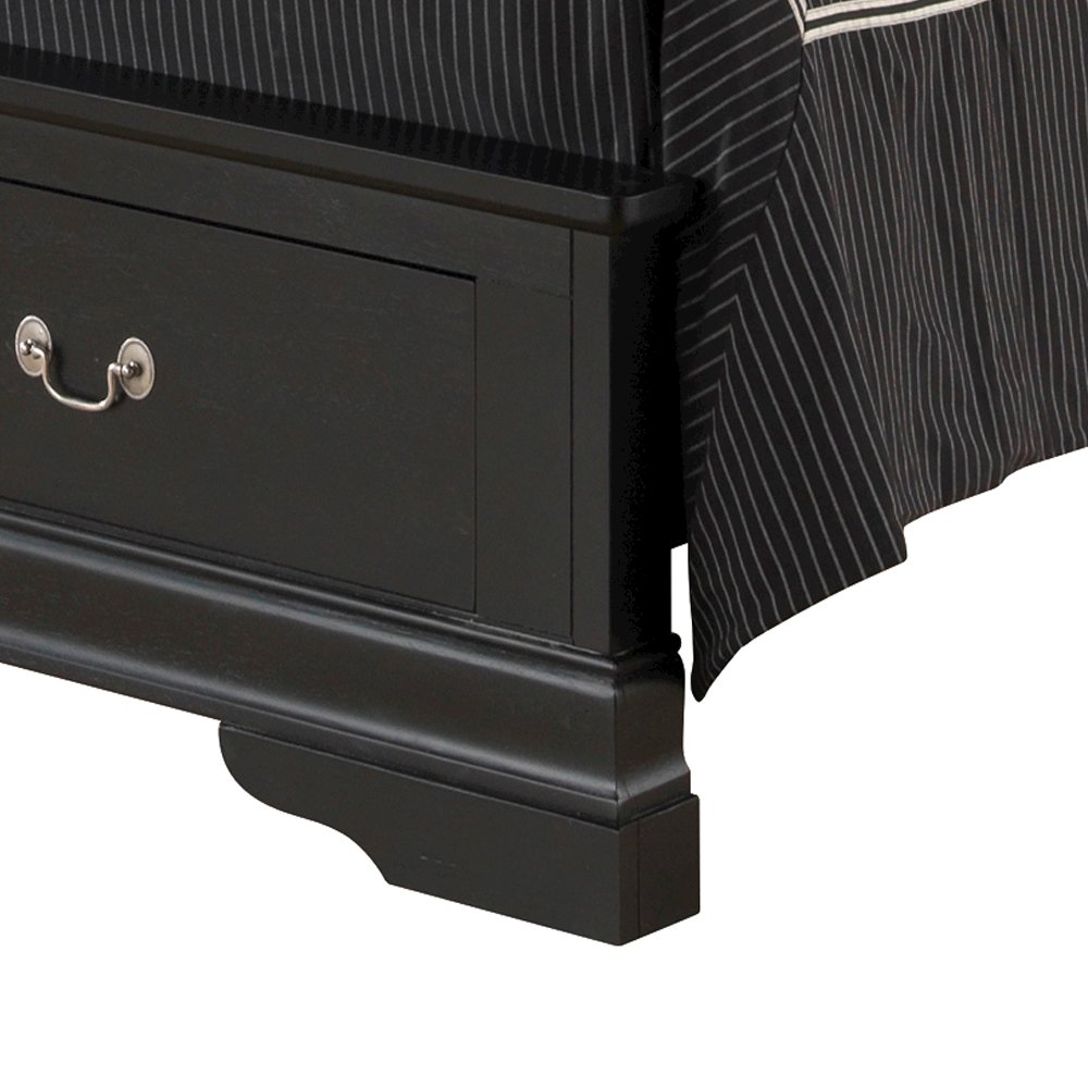 Glory Furniture Louis Phillipe Full Storage Bed in Black Color. Picture 11