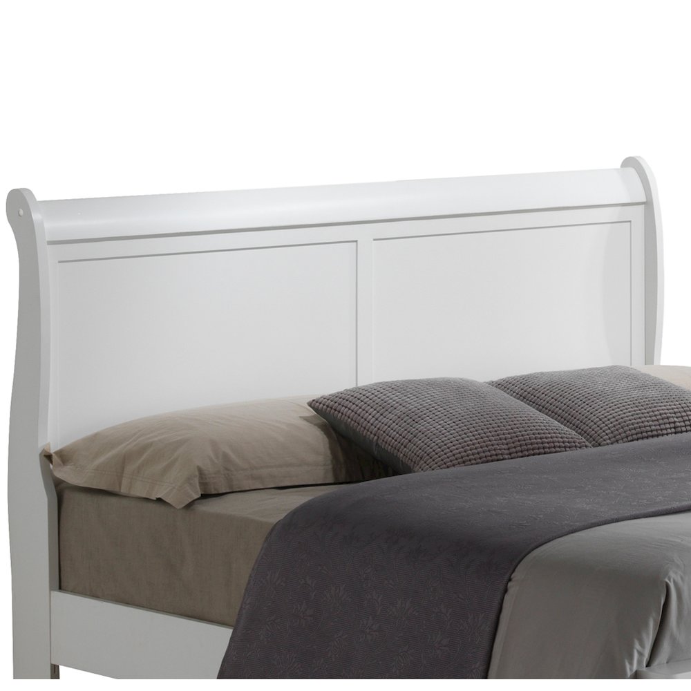 Glory Furniture Louis Phillipe King Bed in White Color. Picture 11