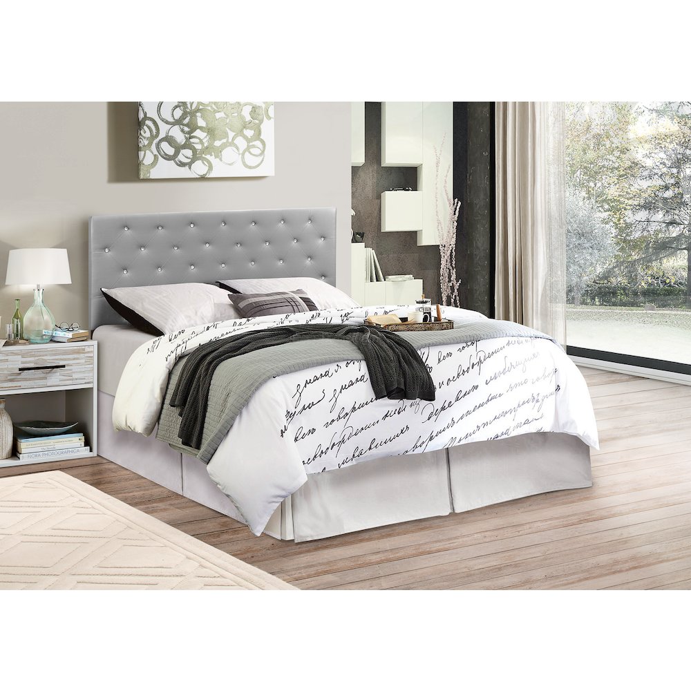Glory Furniture Super Nova King Headboard in Light Grey Color. Picture 5