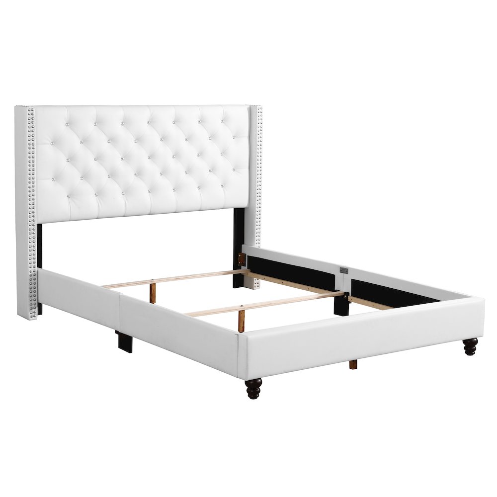 Glory Furniture Julie Full Bed in White Color. Picture 9