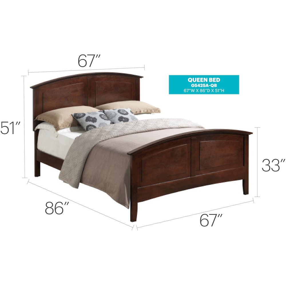 Glory Furniture Hammond Queen Bed in Cappuccino Color. Picture 7