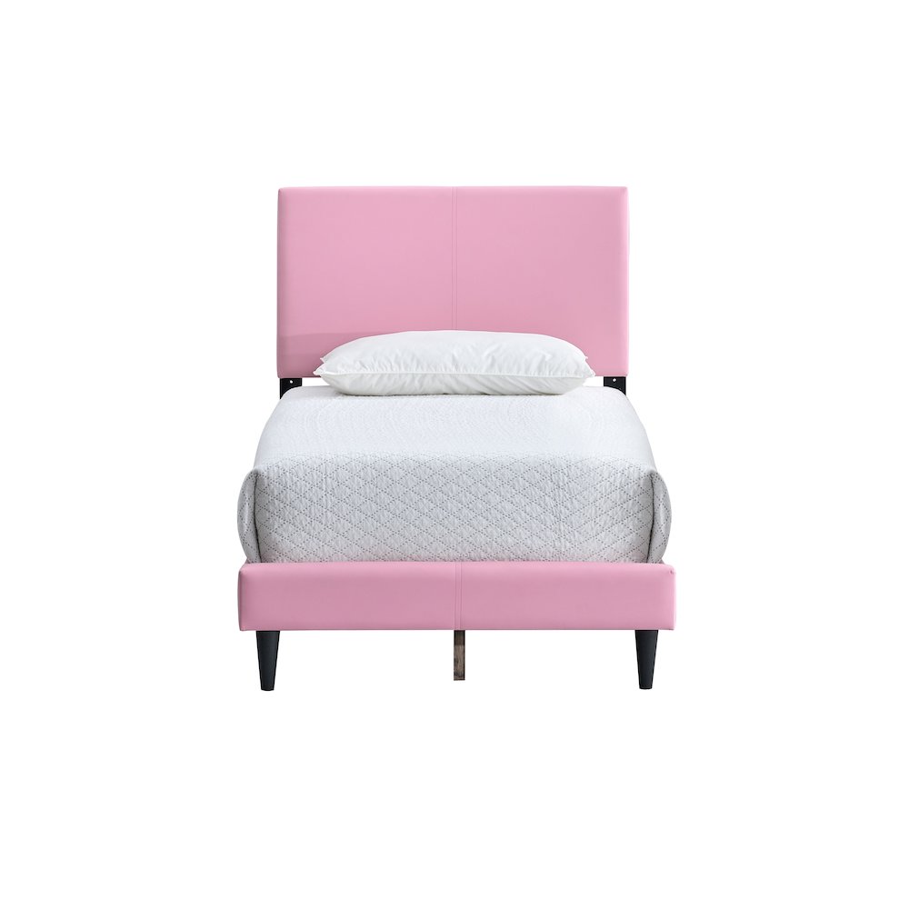 Baron Twin Platform Bed, Pink. Picture 2
