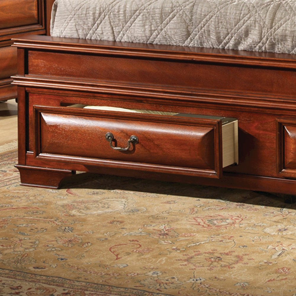 Glory Furniture LaVita Full Storage Bed in Oak Color. Picture 5