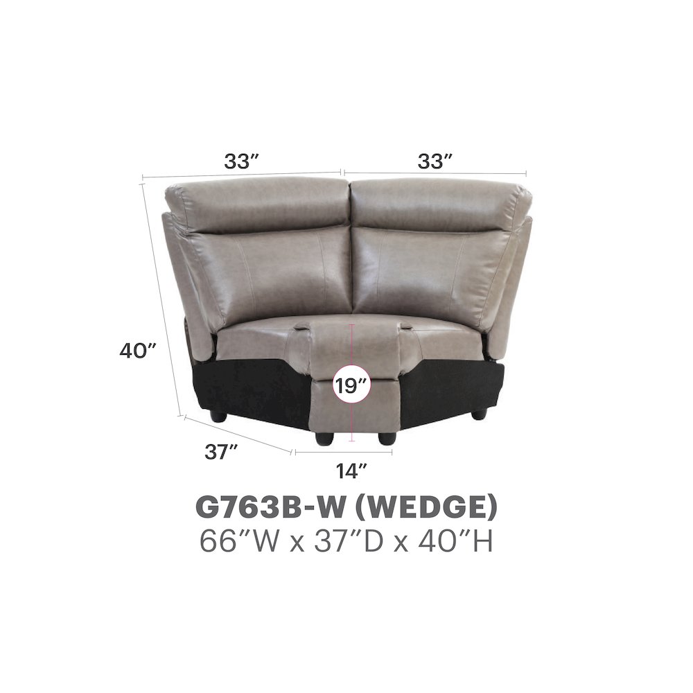 Glory Furniture Ward Sofa in Gray Color. Picture 7