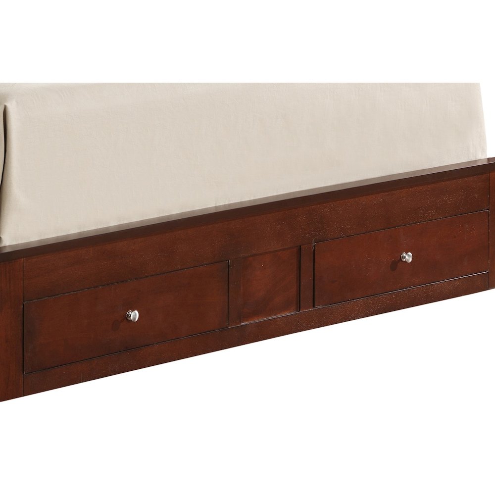 Glory Furniture Burlington Full Storage Bed in Cherry Color. Picture 8