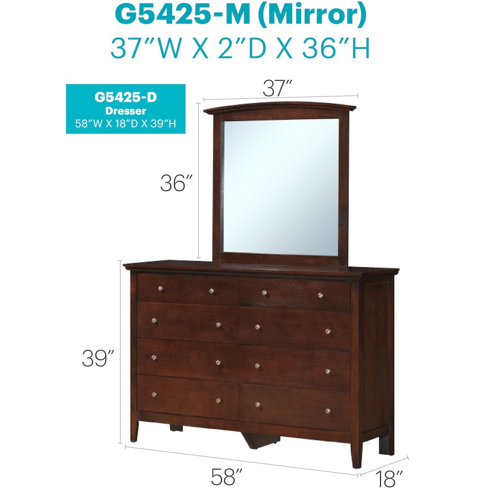 Glory Furniture Hammond Dresser in Cappuccino Color. Picture 8