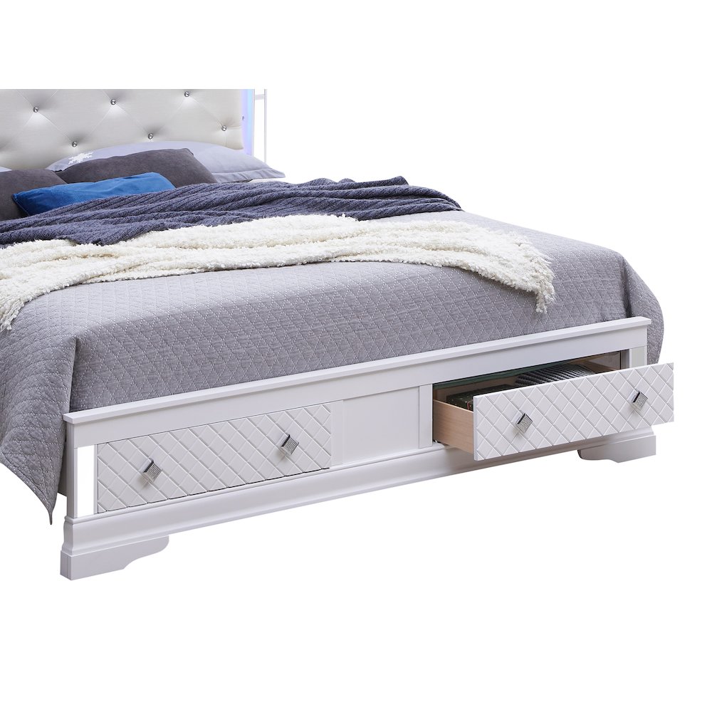 Glory Furniture Verona Full Storage Bed in White Color. Picture 9