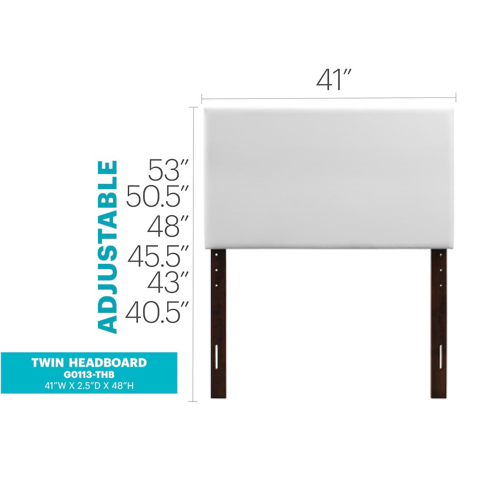 Glory Furniture Nova Twin Headboard in White Color. Picture 7